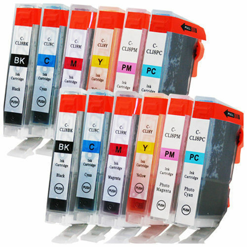 12 Pack CLI-8 cli8 Compatible Ink w Chip for Canon Pixma iP6600D