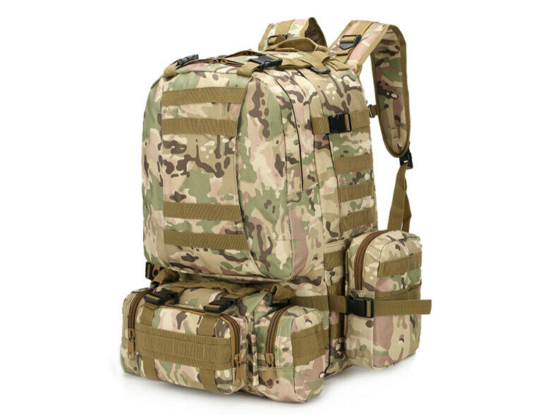 55L Sport Outdoor Military Rucksacks Tactical Backpack Camping Hiking