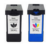 2PK Lexmark 36XL 37XL BLACK & COLOR HY Ink Cartridge for X3650 X4650 X5650