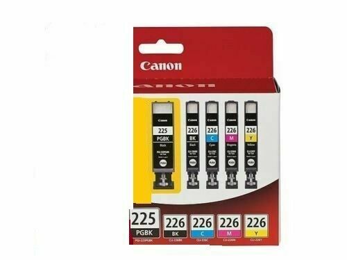 Genuine Canon PGI-225PGBK and CLI-226 Ink Cartridges Black, Cyan, Yellow Magenta