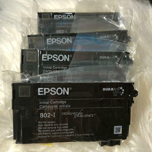 New Genuine EPSON 802 initial Black & Color 4 Ink set for 4720 4730 4734 4740