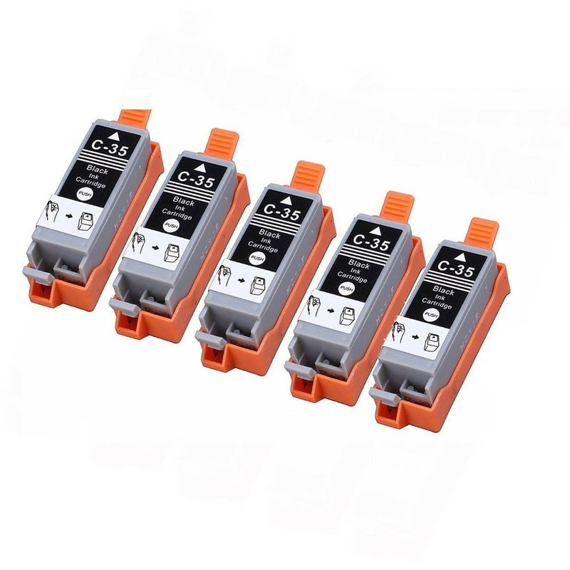 5 Pack Replacement Ink for Canon PGI-35 black PIXMA ip100 mini260 mini320