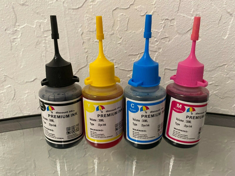 Bulk 4x30ml refill ink fit for Epson 252 T252  WF-3620 WF-3640 WF-7110 WF-7610