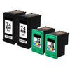 4 PK Reman HP 74XL 75XL Photosmart C4345 C4435 C4480 C4240 C4280 Printer