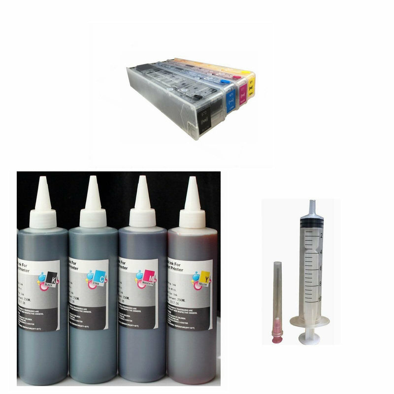 Refillable Ink Cartridges compatible for HP 970XL 971xl for X551dw X576dw
