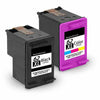 2 PACKS Reman Replacement Ink Set for HP 62XL C2P05AN C2P07AN HY