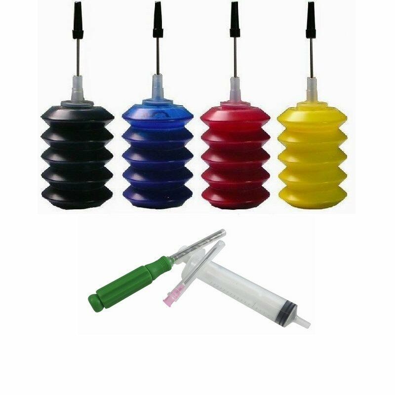 4 x 30ml Pigment Refill Ink for EPSON Workforce Refillable Cartridges/CISS