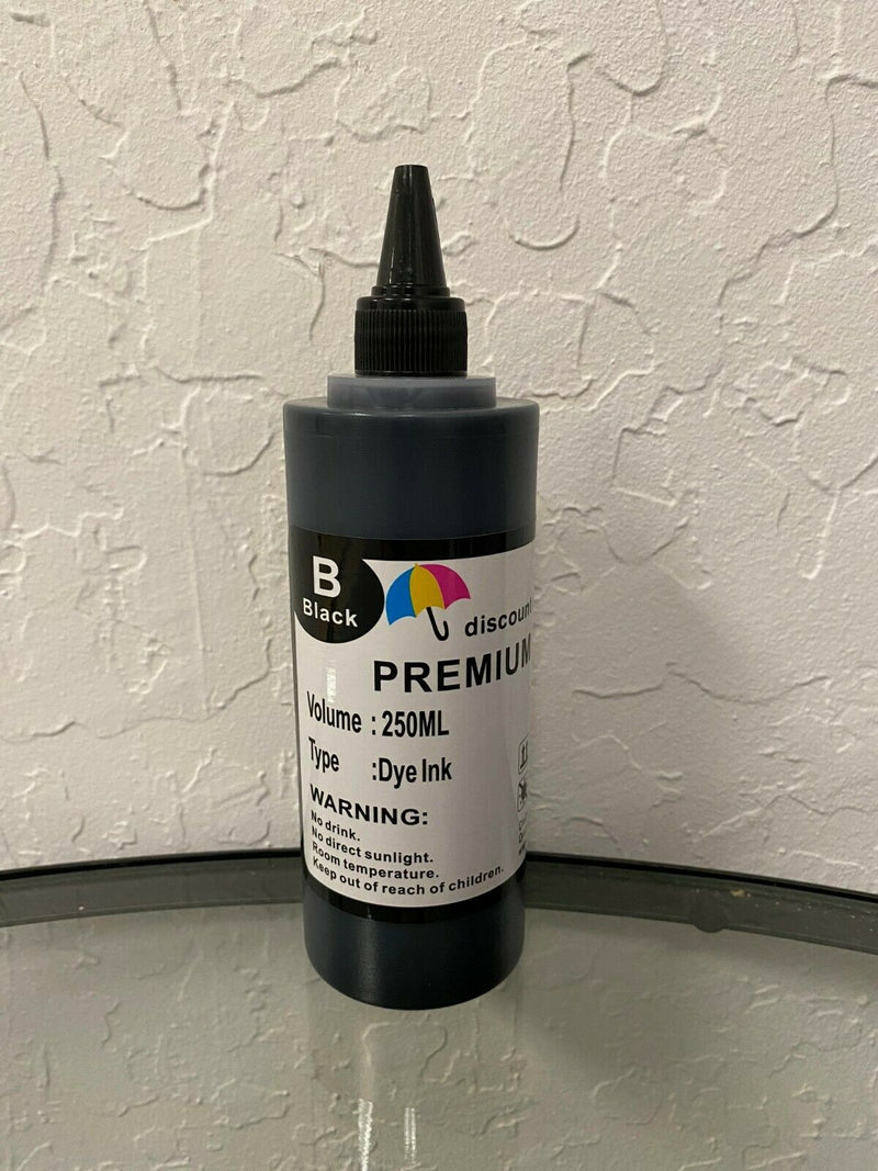 250ml Black Refill ink for HP 21 56 27 60 61 92 94 96 74 901 XL Series