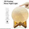 3D Printing Moon Lamp USB LED Night Light Moonlight Touch Color Changing Remote