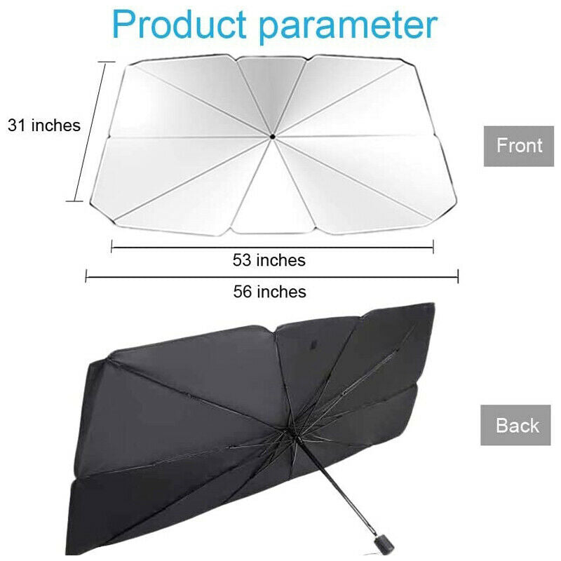 Premium Universal Portable Anti-UV Car Windshield Sunshade Foldable Umbrella