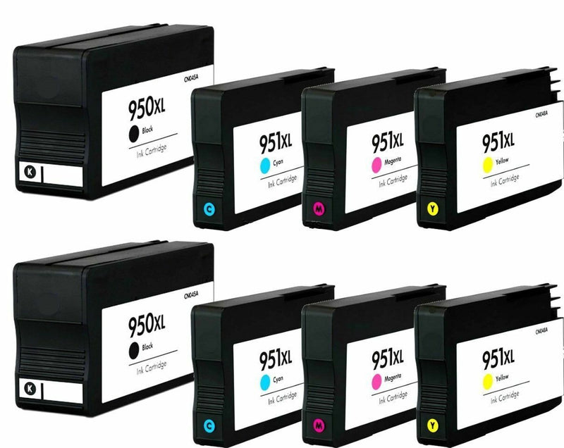 8PK Ink Cartridges HP 950xl HP 951xl for OfficeJet Pro 251dw 8600 8610 Printers