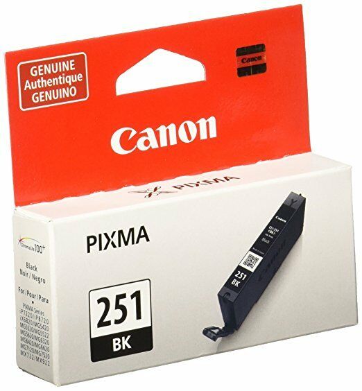Canon CLI-251 Black Ink Cartridge CLI-251BK 6513B001 Genuine New