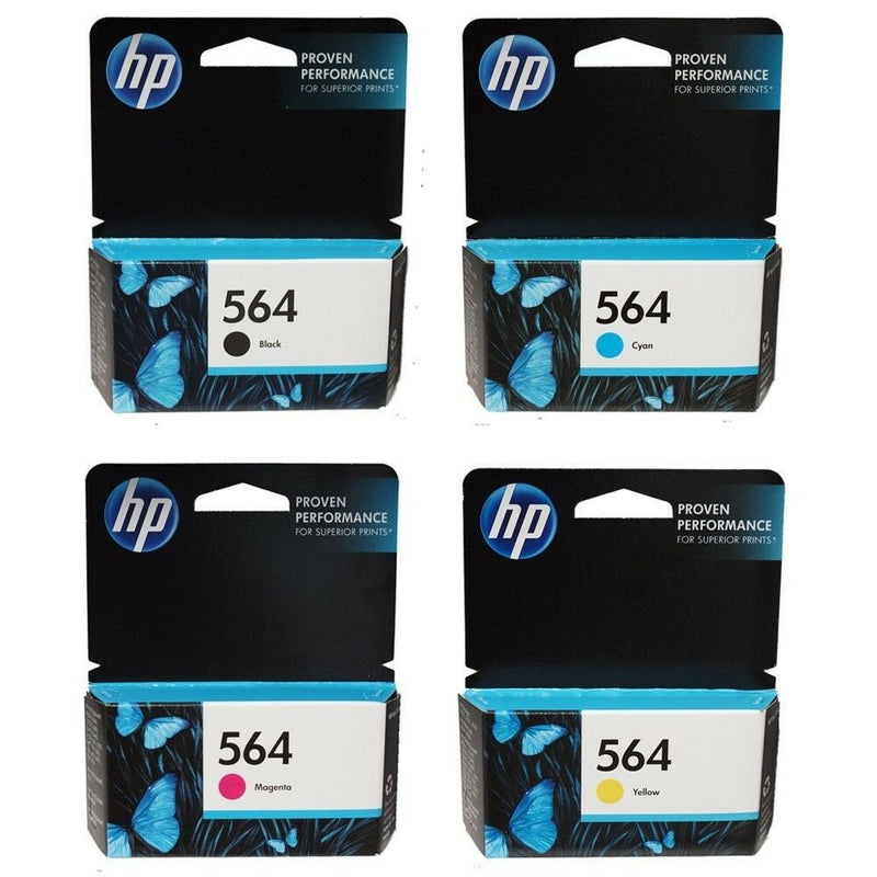 4 OEM HP 564 Ink Genuine Cartridges For PhotoSmart D7560
