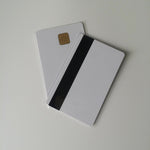 200 Pieces SLE4442 Hico Mag stripe White Blank Smart Chip PVC Card