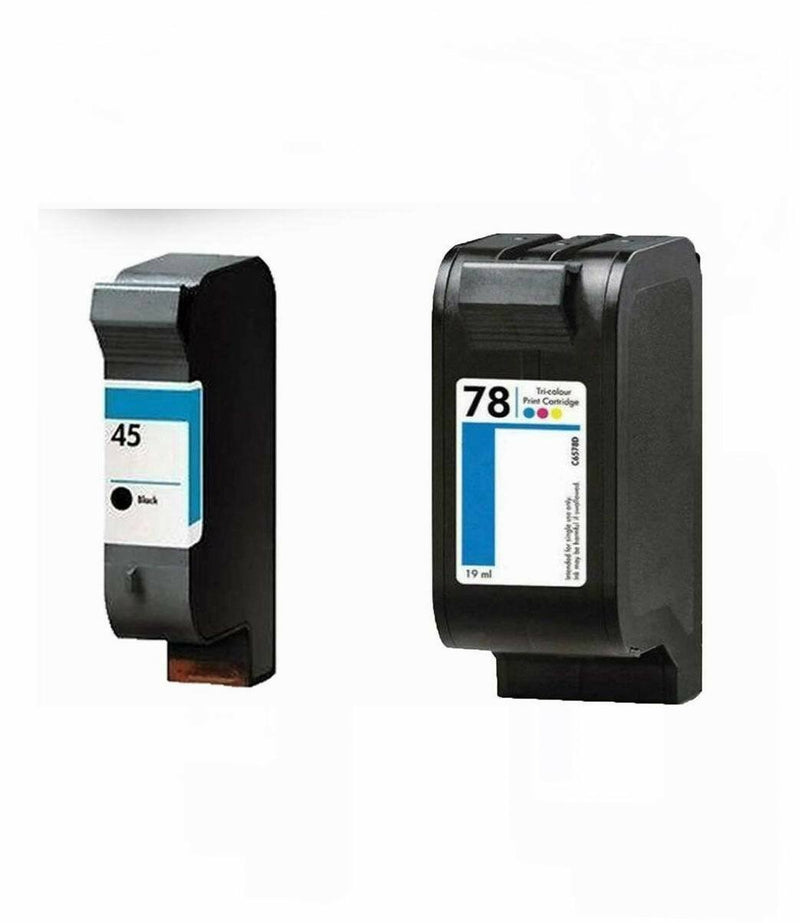 2PK HP 45 78 Ink Cartridge For Deskjet 6122 6127 930C 950C 960C 970 Cse 990 Cxi