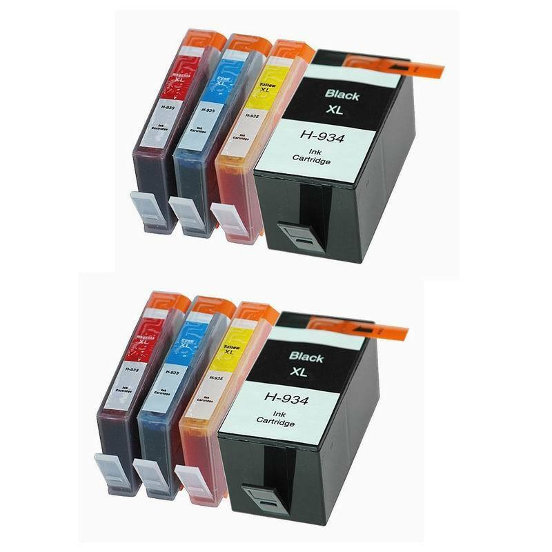 8 Pack Compatible For HP 934XL 935XL Ink Cartridges For Officejet 6812 6830 6835