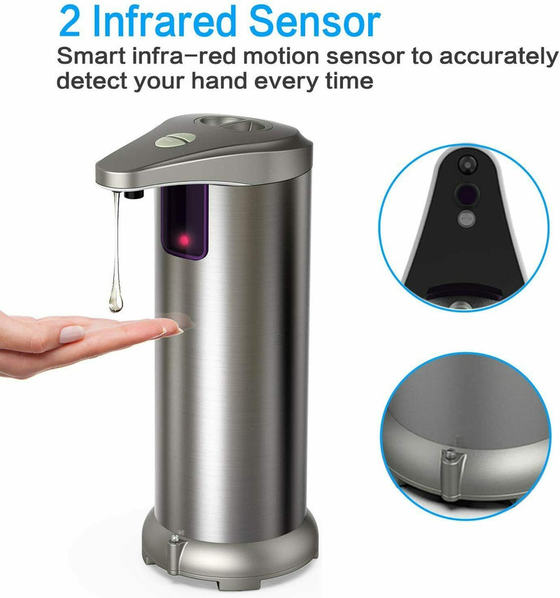 Hands Free Auto IR Smart Sensor Touch-less Soap Liquid Dispenser 250ml