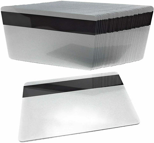 Hi CO 2750/3000/ 4000 Oe Hi co Magnetic Stripe Mag stripe Silver PVC Card -50