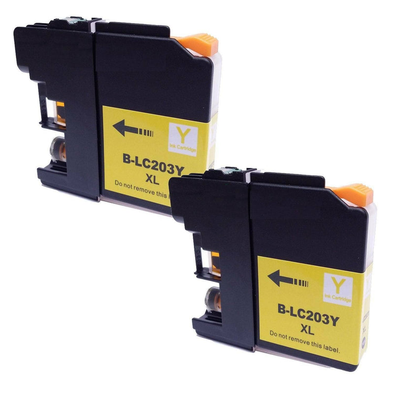 2PK LC-203Y yellow Compatible Ink Cartridge for Brother MFC-J5720DW MFC-J485DW