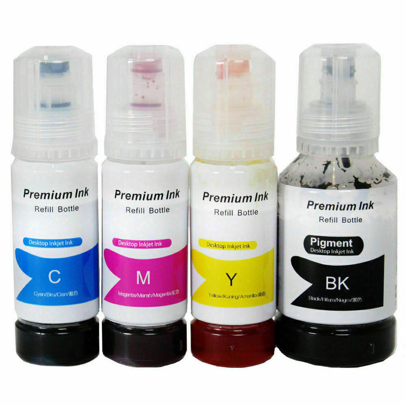4 Packs Combo Compatible For Epson 522 EcoTank Ink Bottles ET-2720 ET-4700
