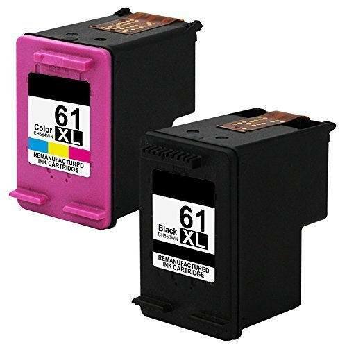 2PK 61 XL Black & Color Ink Cartridge Compatible For HP Envy 4500 4505 5530 553