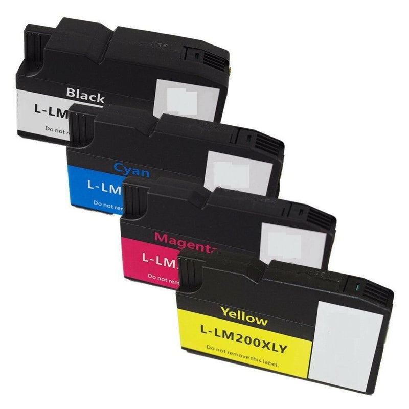 4 Lexmark 200XL Ink Cartridges Black Color For Officeedge Pro 4000 5000 5500T