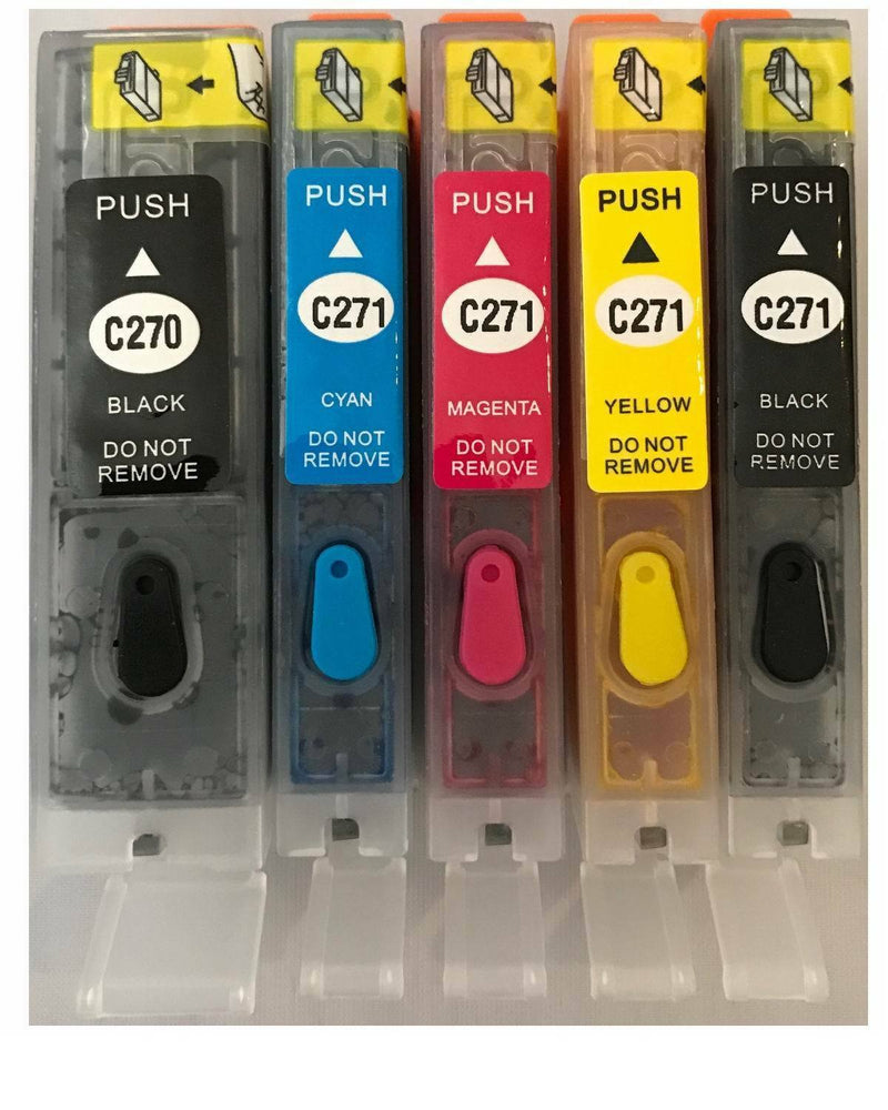 Refillable Ink Cartridge Set for Canon PGI-270 CLI-271 XL PIXMA MG5720 MG5721