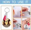 Acrylic Ornament Keychain Blank Clear Keychains Tassels Vinyl Crafting 30 PCS