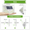 4x LED Solar PIR Motion Sensor White Light Outdoor Security Garden Waterproof