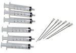 6 pcs 10ml Syringe & 6 XTRA LONG 4" Blunt Needles for Ink Cartridge & CIS Refill