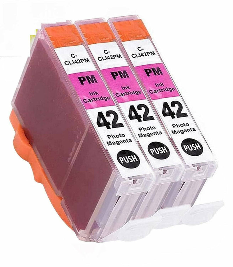 3 Pack ink Cartridges for Canon CLI-42 Inkjet PIXMA PRO-100 (3 Photo Magenta)