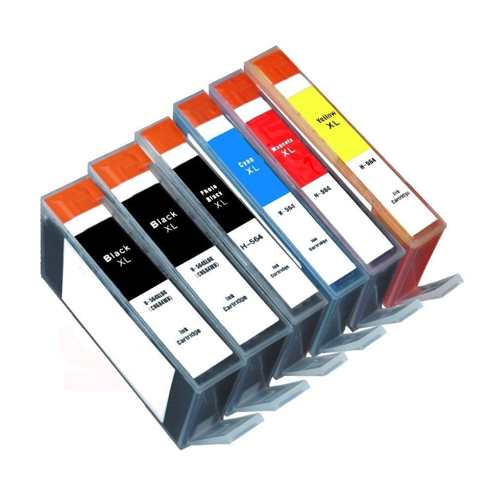 ONLYU 564XL Ink Cartridges 5-Pack - Compatible With HP Photosmart 7510, 5520, 5510, 6510, 6520 & More
