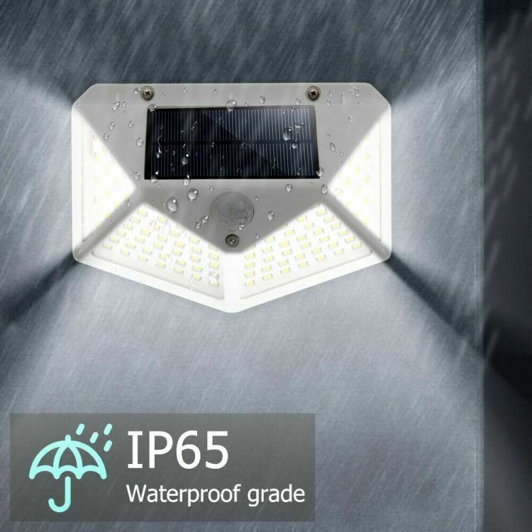 2x LED Solar PIR Motion Sensor White Light Outdoor Security Garden Waterproof