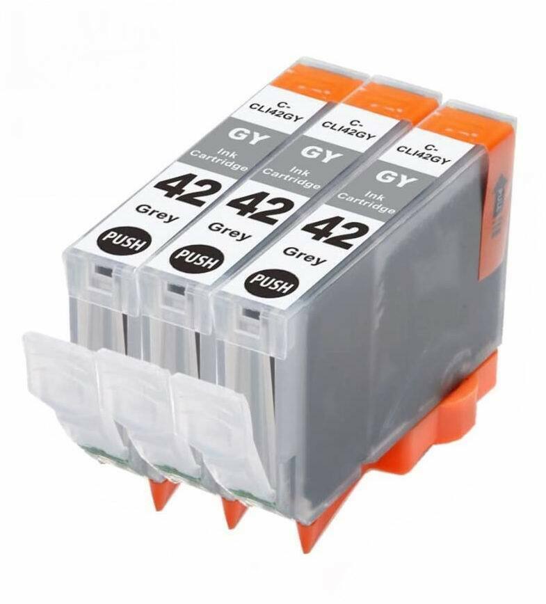 3 Pack Compatible  ink Cartridges for Canon CLI-42 Inkjet PIXMA PRO-100 (3 Gray)