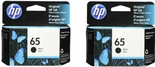 Twin HP 65 Genuine Black ink Combo Ink Cartridges New Exp 2022