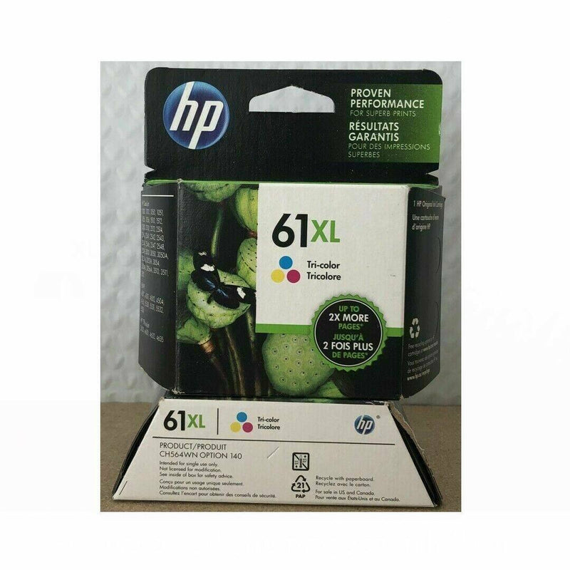 HP Genuine 61XL Tri-Color Ink ENVY 4500 4501 4502 4504 4505 Exp 2021 retail box