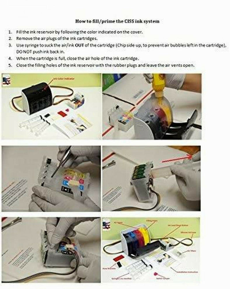 Empty CISS Compatible for Canon PGI-1200 MAXIFY MB2120 MB2320 + 4x250ml Pigment