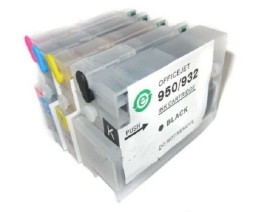 4 emtpty Refillable ink Cartridges 932 933 for HP Officejet Pro 6700 6100e 6600e