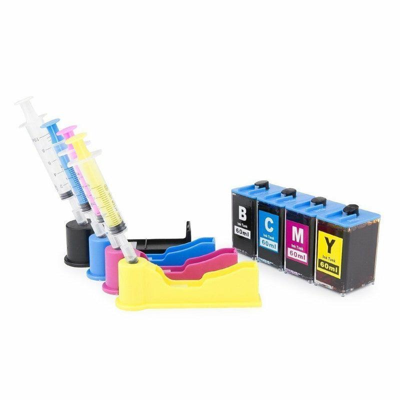 DIY REFILL Ink system for HP 564 564XL Black Cyan Magenta Yellow