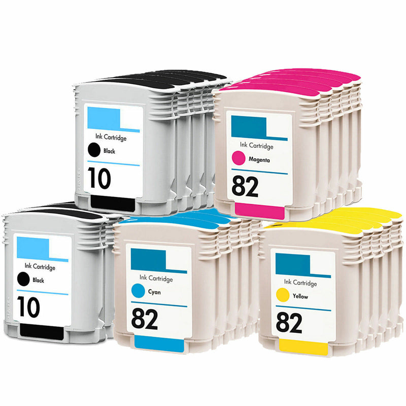 23 pack ink cartridges for HP 10 / 82 XL C4844A C4911A C4912A C4913A Officejet