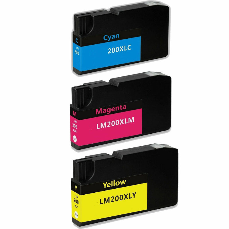 3 Pack 200 XL High Yield Ink Cartridge for Lexmark Pro 4000 5500 5500T Printers