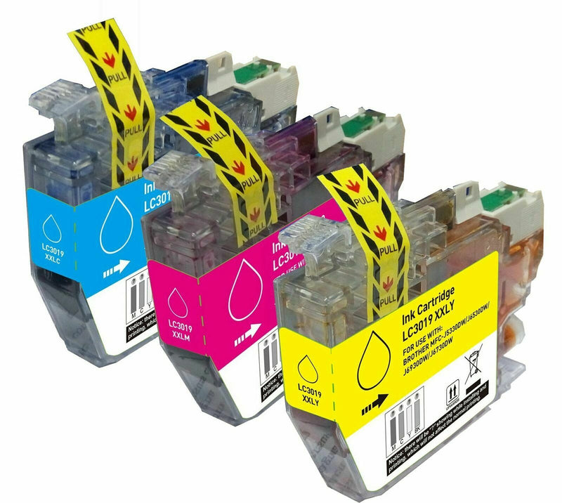 3PK Compatible LC-3019 CMY Ink For Brother MFC-J5330DW MFC-J6530DW MFC-J6930DW