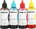 4x100ml Premium INK refill ink for Epson 522 ET-2720 ET-4700 Ecotank printer