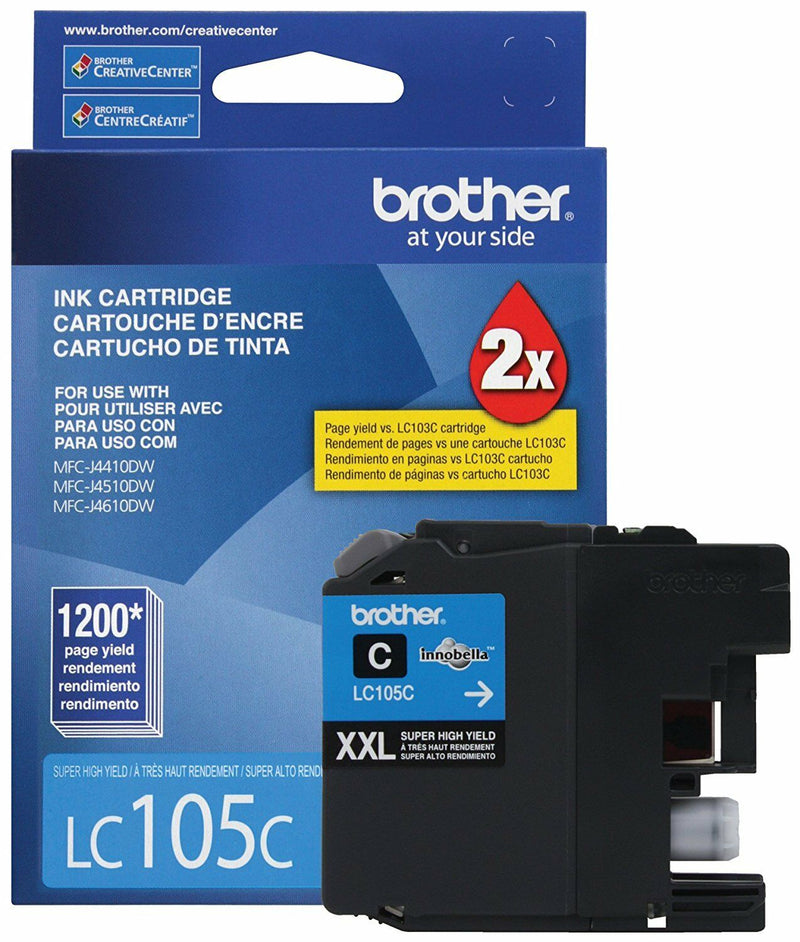 New Sealed Brother LC105 Cyan LC-105XL Innobella High-Yield Ink