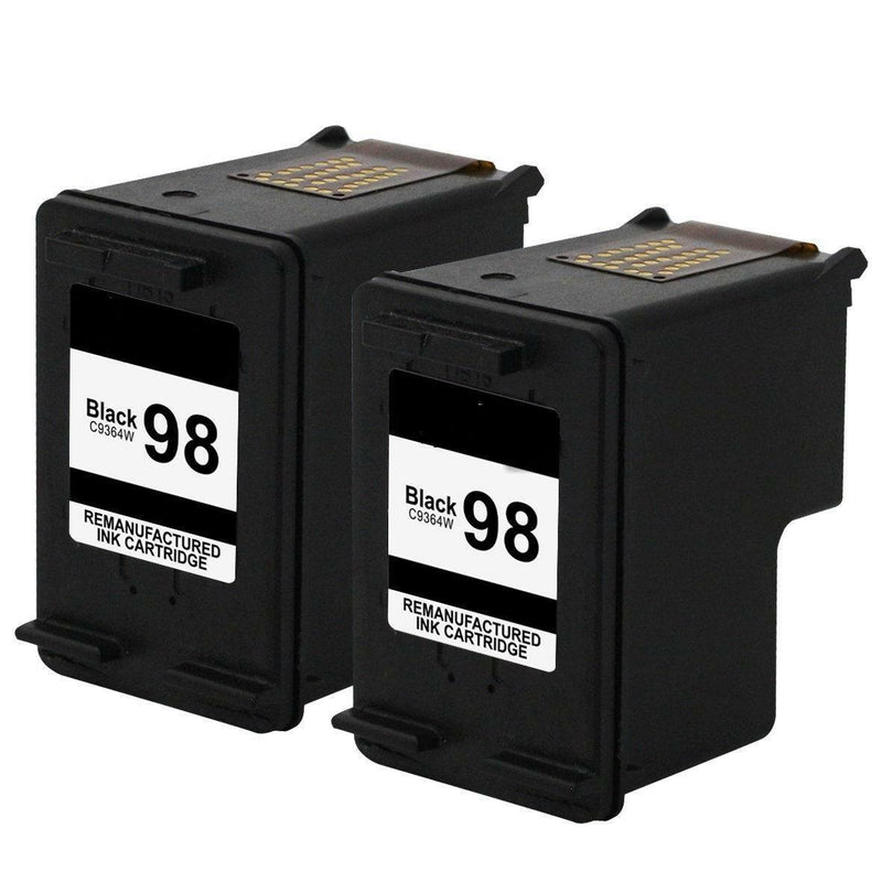 2PK Compatible For HP 98 Black Ink Cartridge OfficeJet 6318 6310v 6310xi 6300