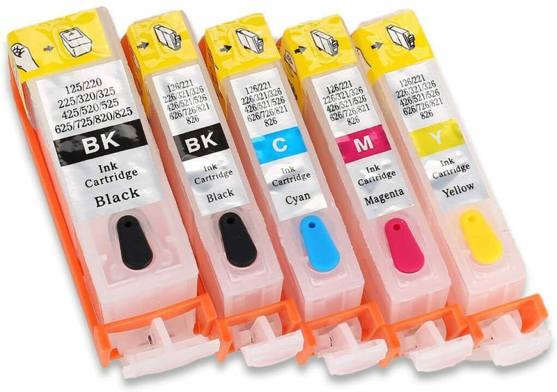 5P Empty Refillable Ink Cartridge Compatible for Canon PGI-220 CLI-221