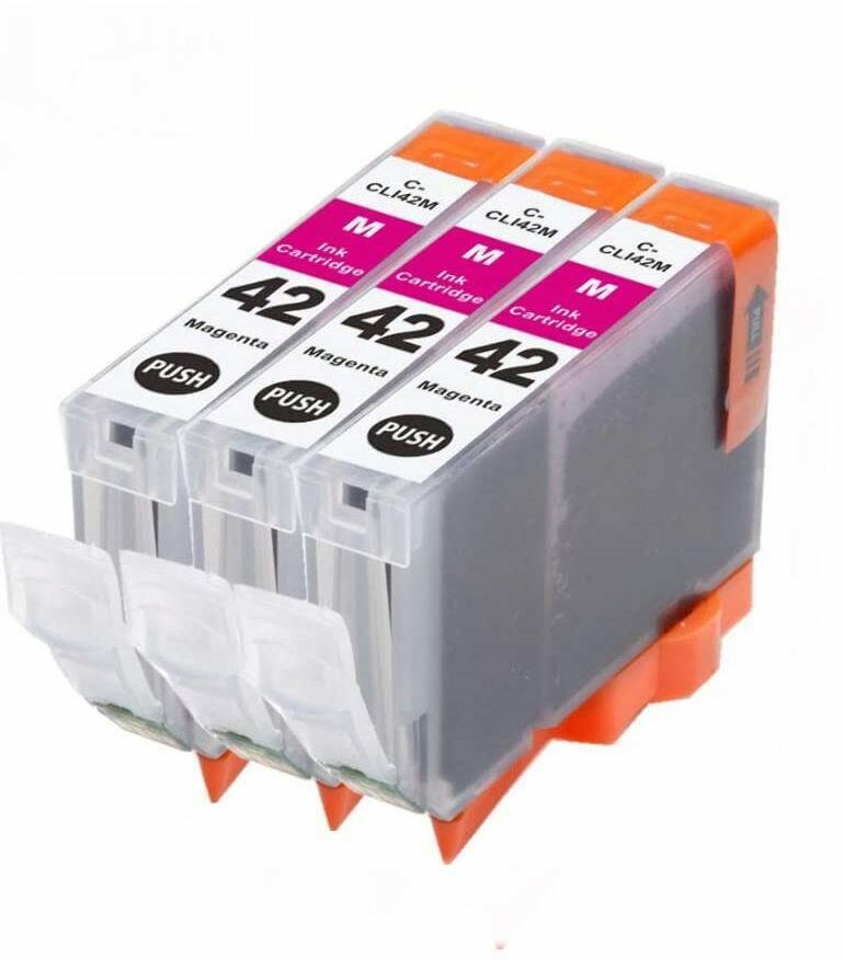 3 Pack Compatible ink Cartridges for Canon CLI-42 Inkjet PIXMA PRO-100 3 Magenta