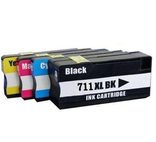 4pk Compatible HP 711XL 711 BCMY Ink Cartridges for Designjet T120 T520