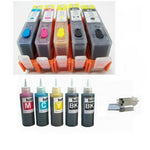 5 refillible hp 564 Ink Cartridges refillable ink for Officejet 4620 4622 + ink