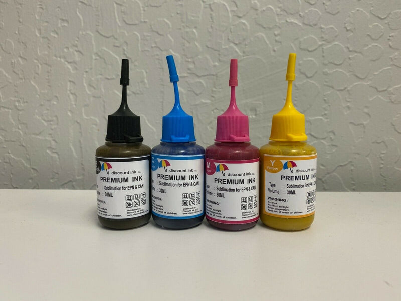 4x30ml SUBLIMATION INK REFILL BOTTLES FOR CANON PGI250 CLI251 MX922 iP7220